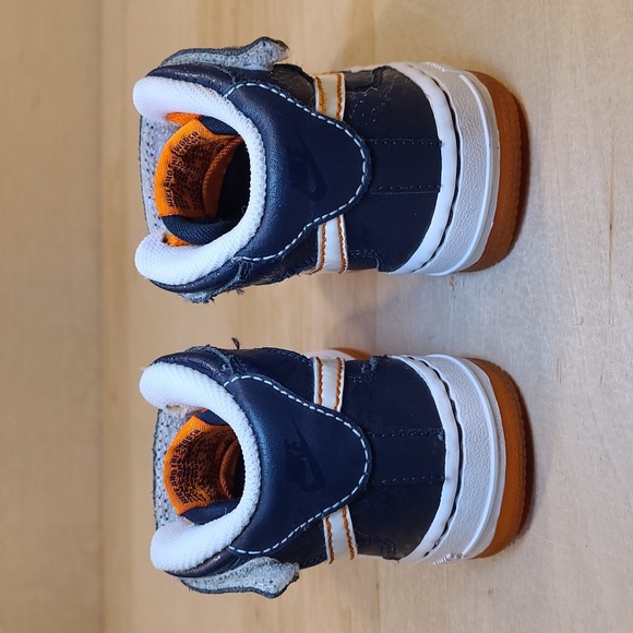 Nike Air Force 1 Mid 2007 Orange Blaze Patterson Square Gardens Shoes - Picture 7 of 10